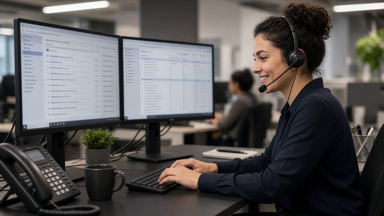 Support / Helpdesk team at work